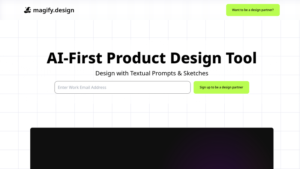 Screenshot of magify design