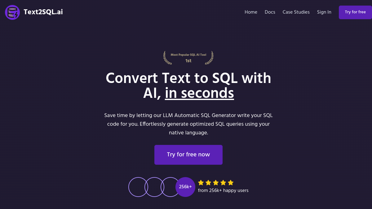 Screenshot of text2sql
