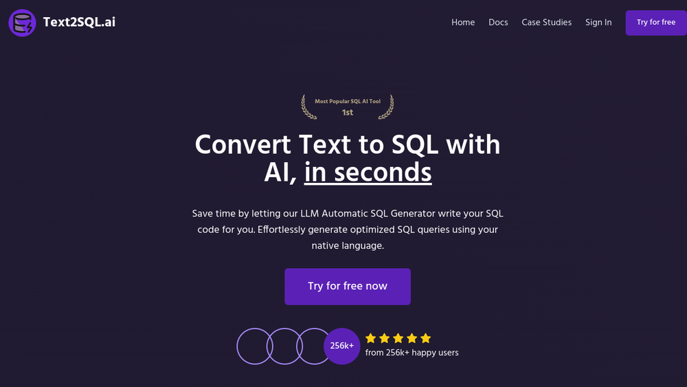 Screenshot of text2sql