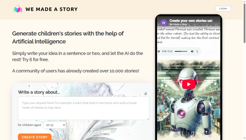 Screenshot of we made a story