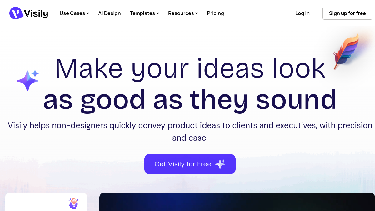 Screenshot of visily