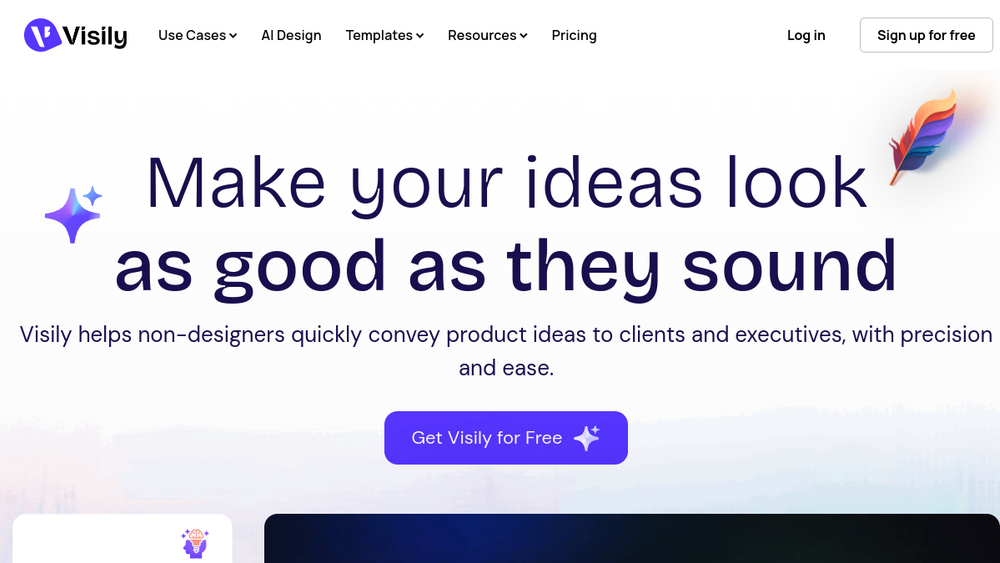 Screenshot of visily