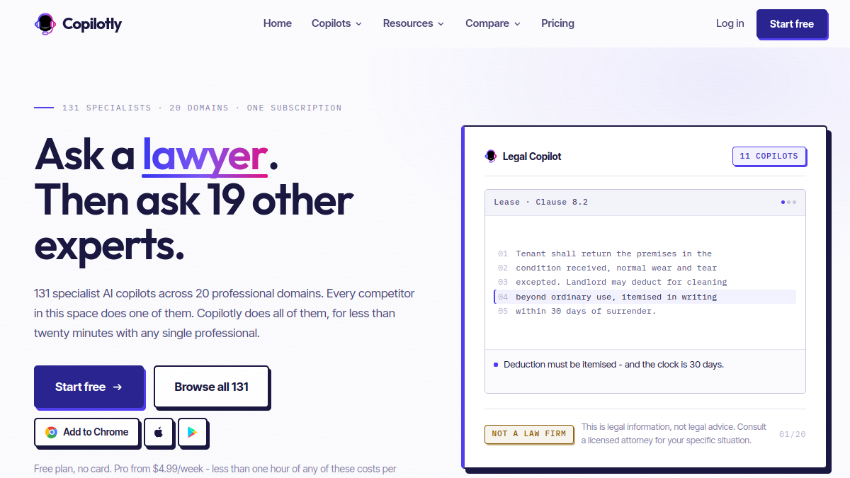 Screenshot of copilotly