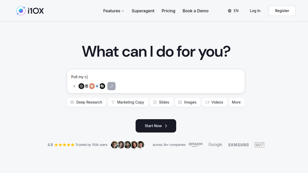Screenshot of i10x