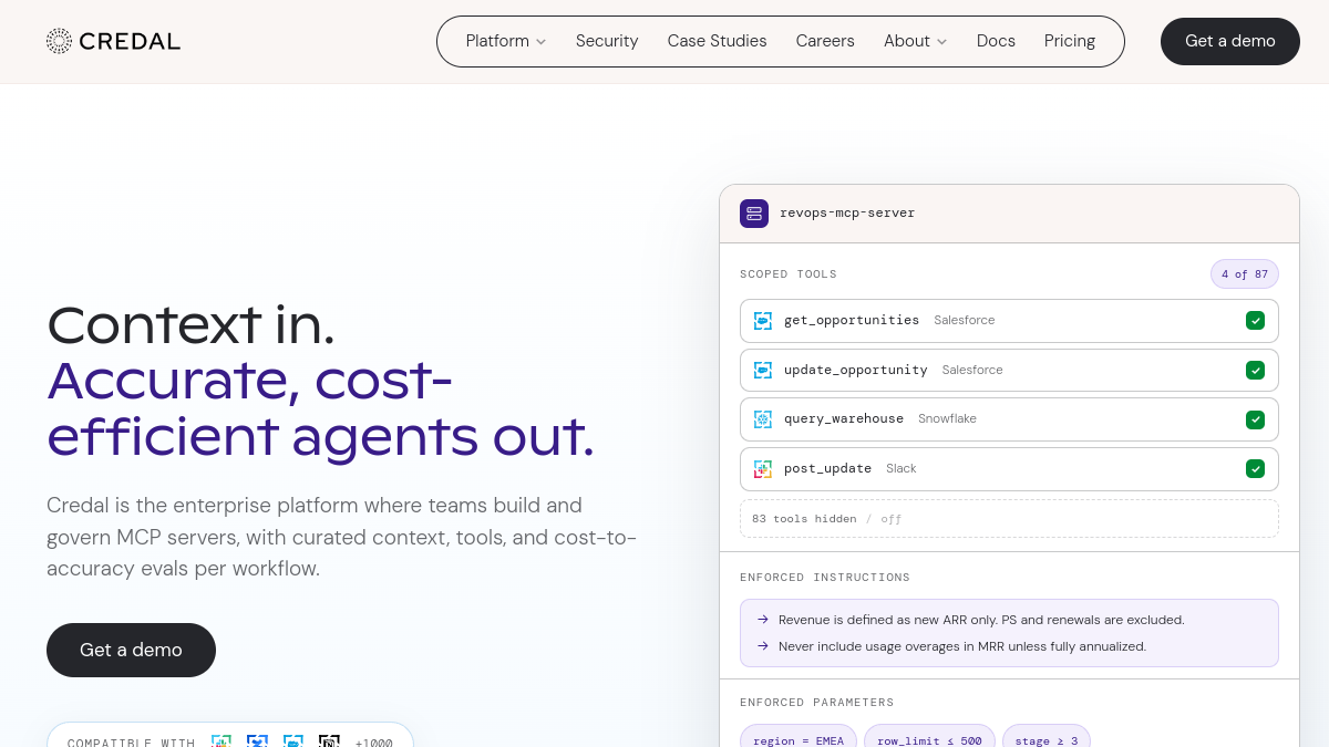 Screenshot of credal ai