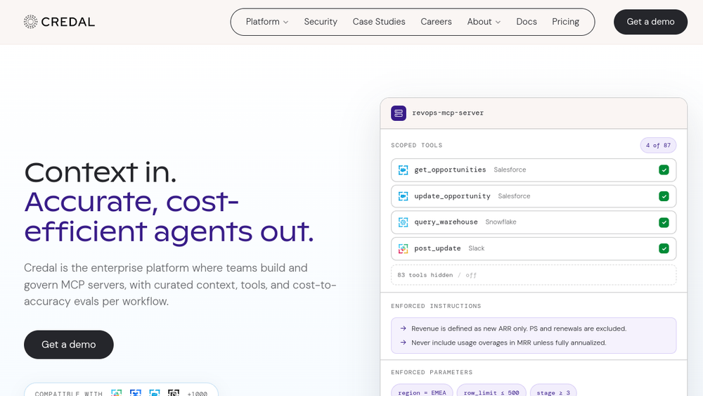 Screenshot of credal ai