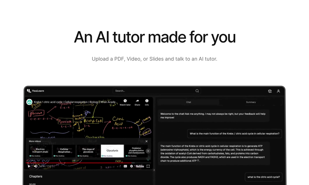 Screenshot of youlearn