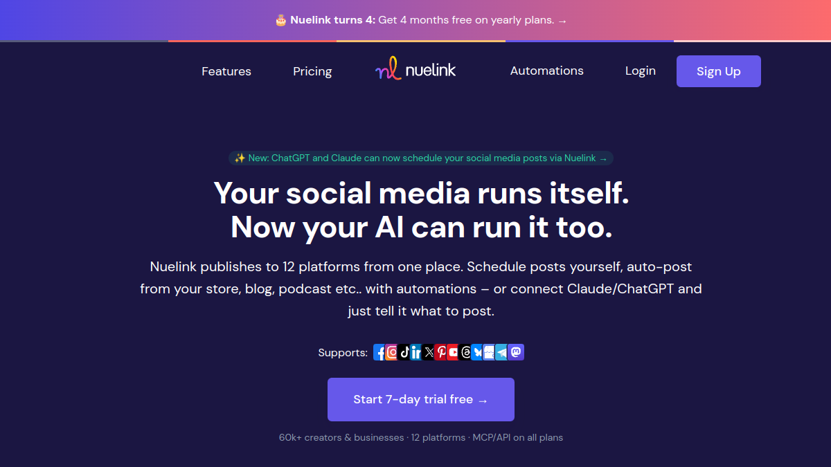 Screenshot of nuelink