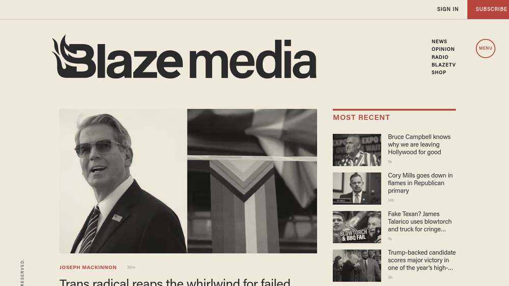 Screenshot of blaze