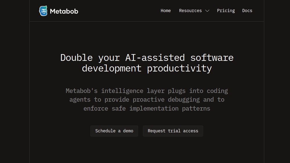 Screenshot of metabob
