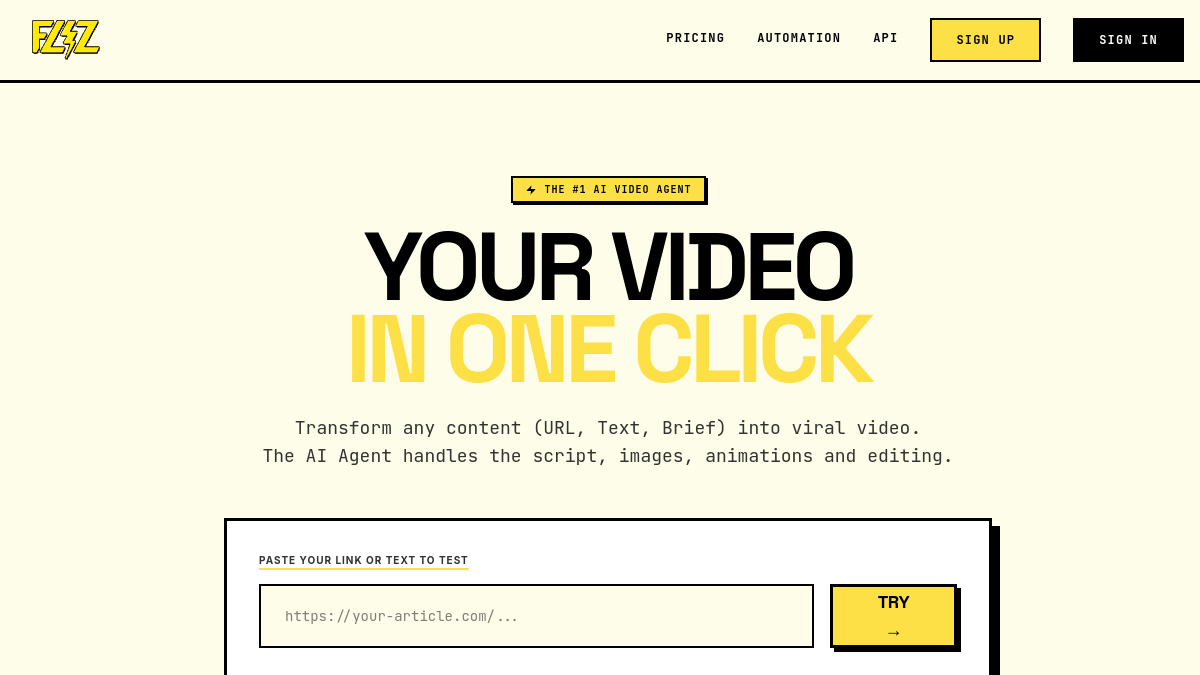 Screenshot of fliz
