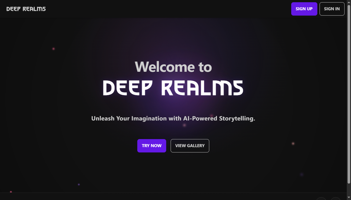Screenshot of deep realms