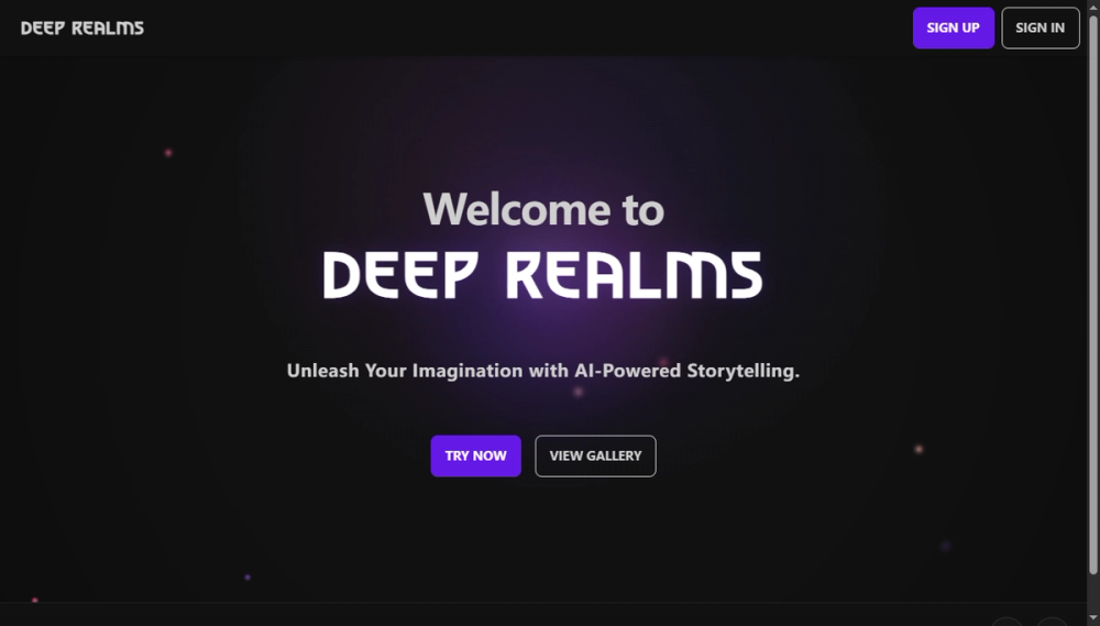 Screenshot of deep realms