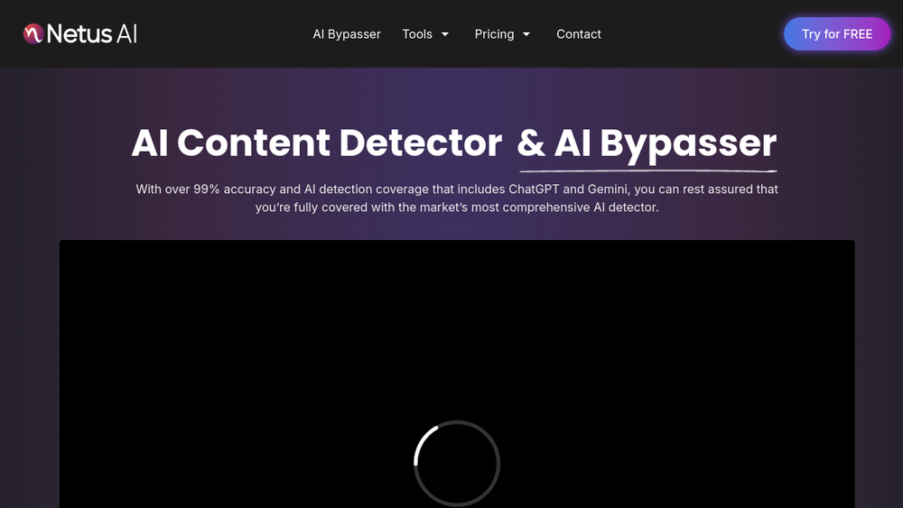 Screenshot of netus ai