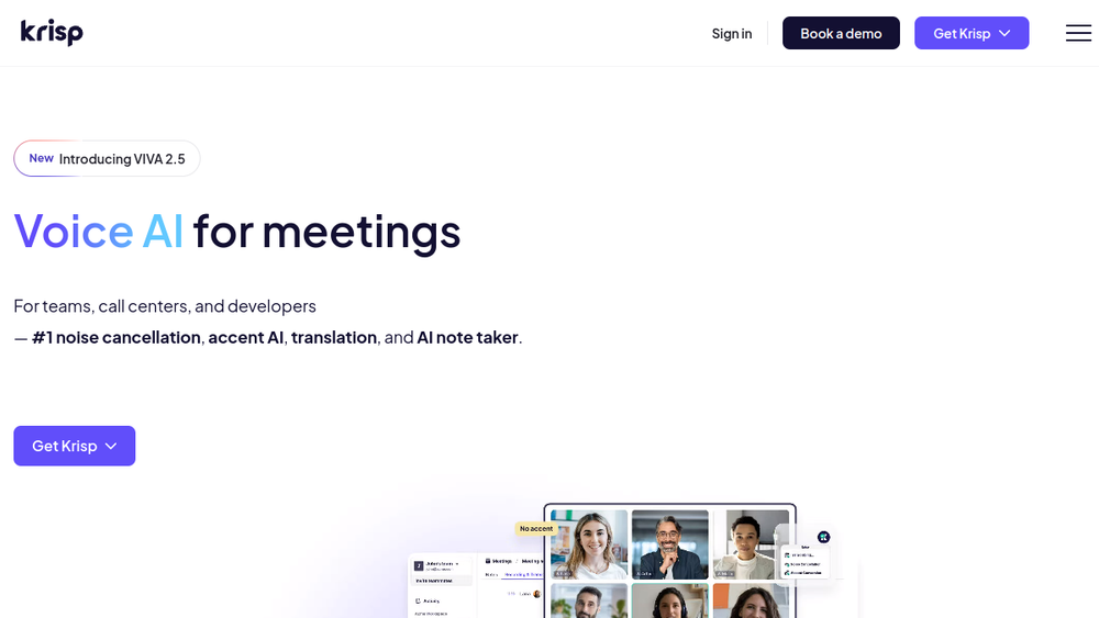 Screenshot of krisp