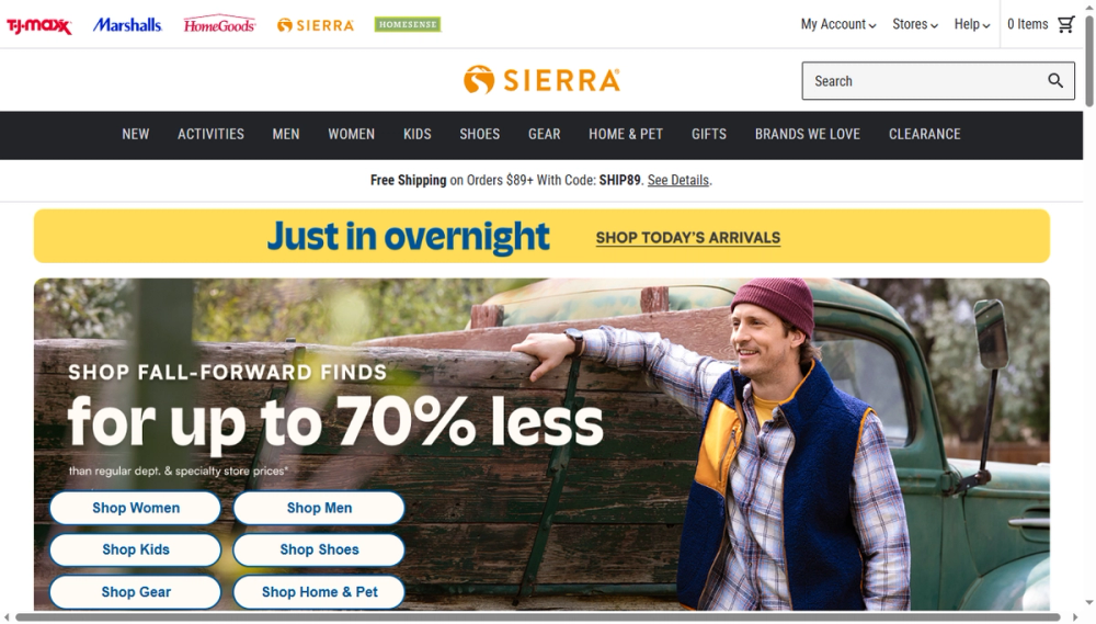 Screenshot of sierra