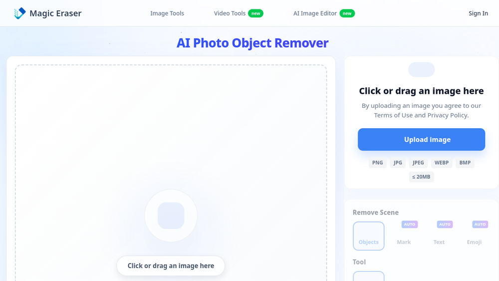 Screenshot of magic eraser