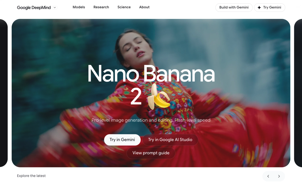 Nano Banana 2 on Google DeepMind - pro-level image generation and editing
