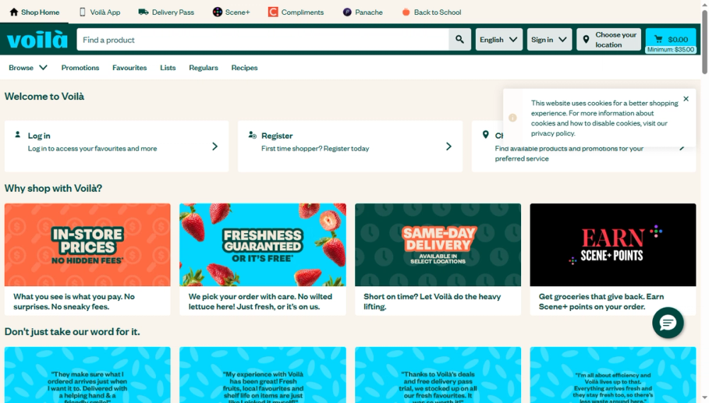 Screenshot of voila