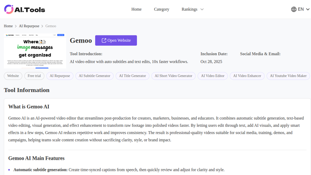 Screenshot of gemoo Screenshot of gemoo
