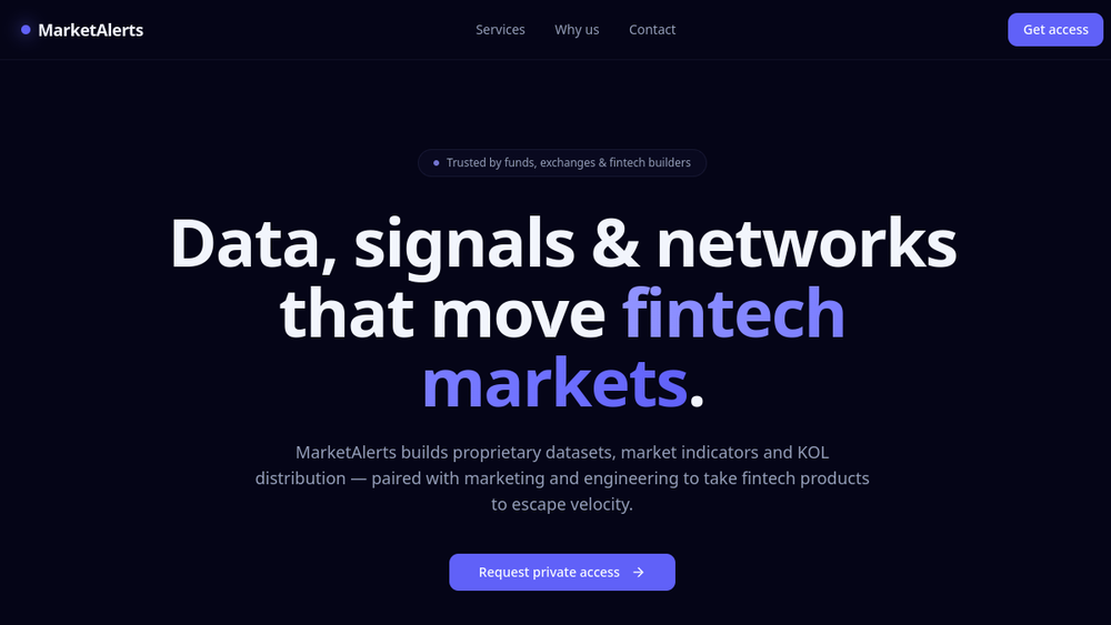 Screenshot of marketalerts