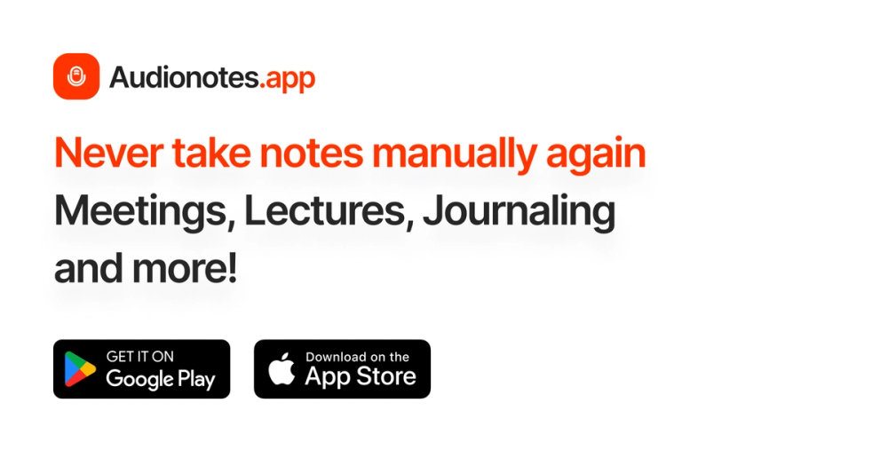Screenshot of audionotes