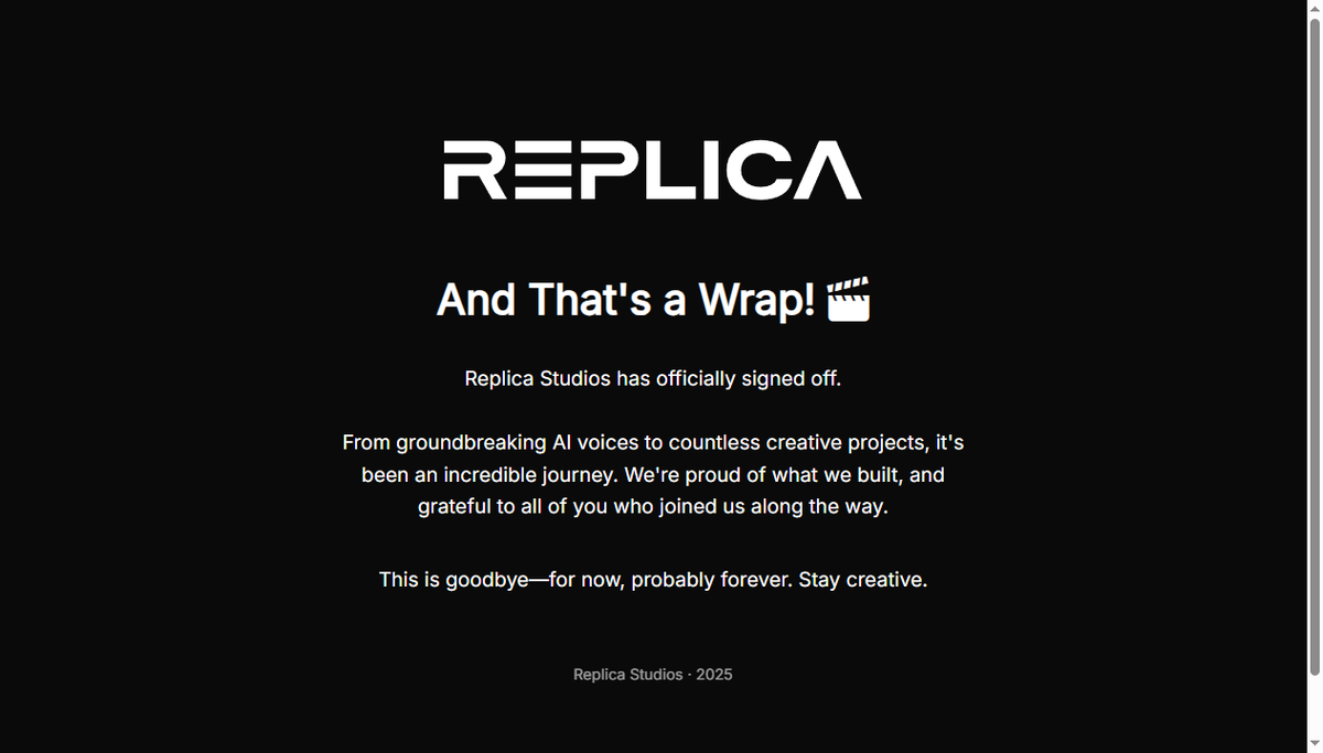 Screenshot of replicastudios