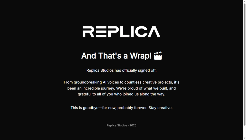 Screenshot of replicastudios