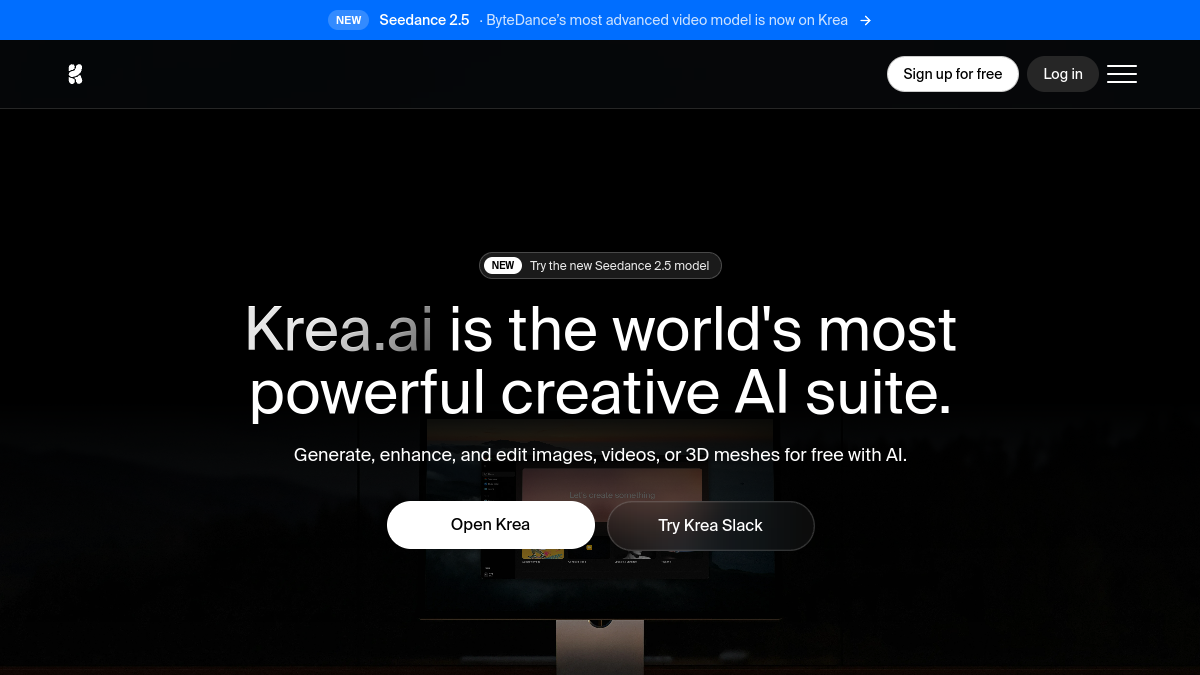 Screenshot of krea