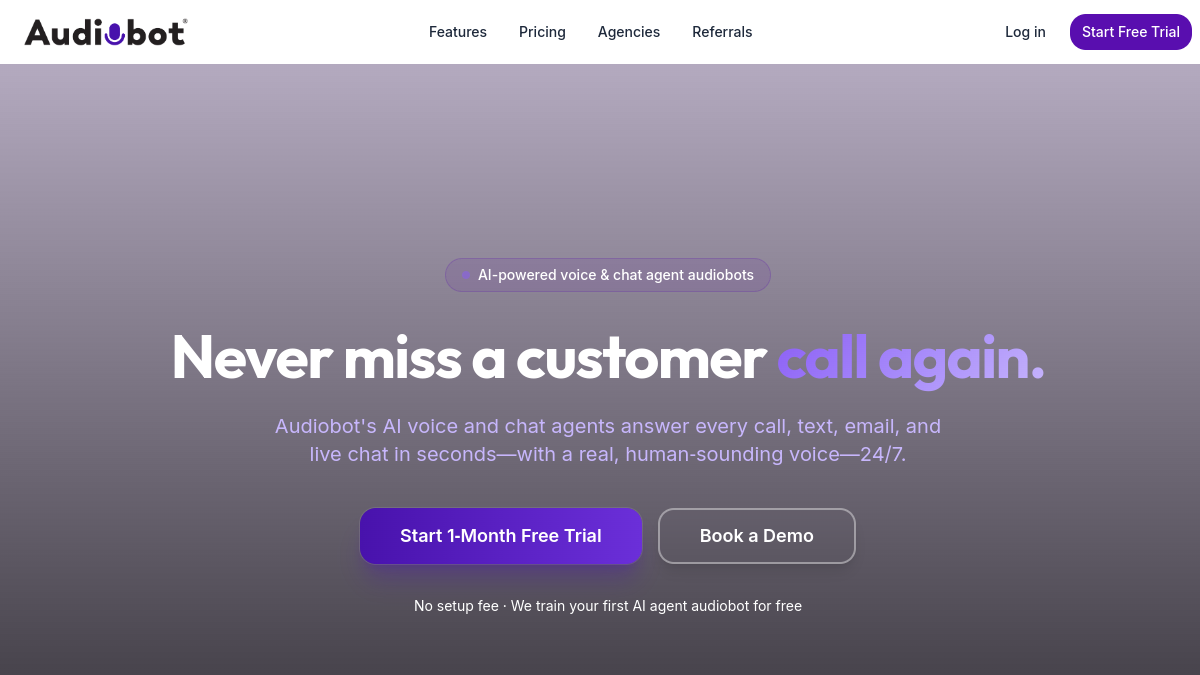 Screenshot of audiobot