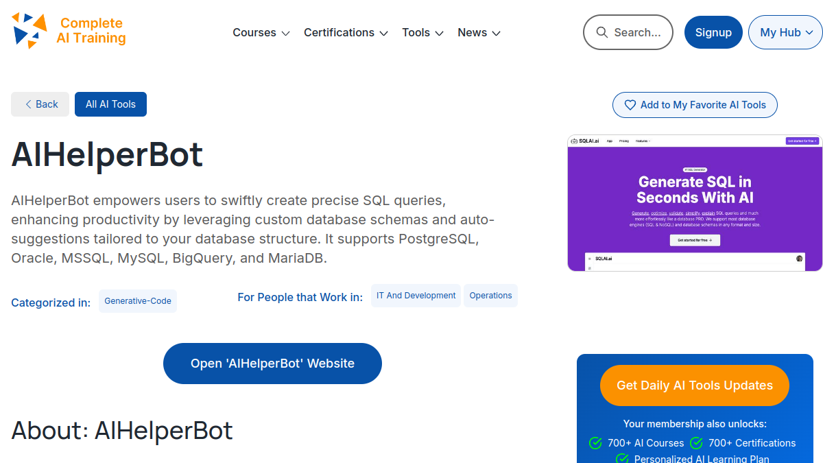 Screenshot of aihelperbot