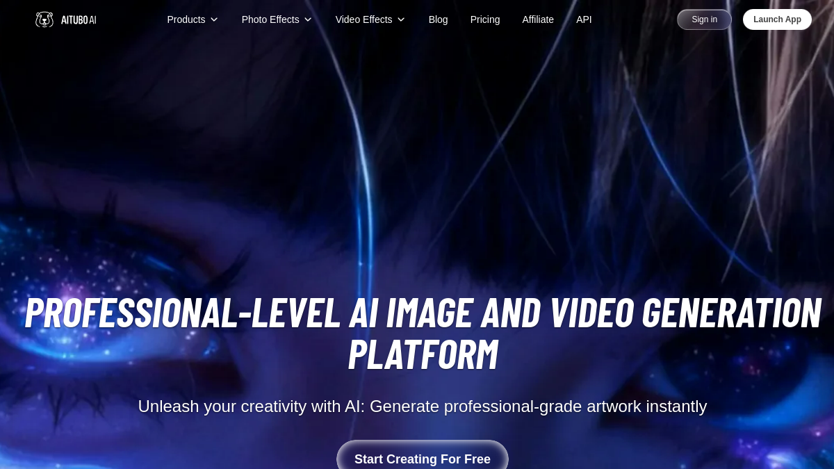 Screenshot of aitubo