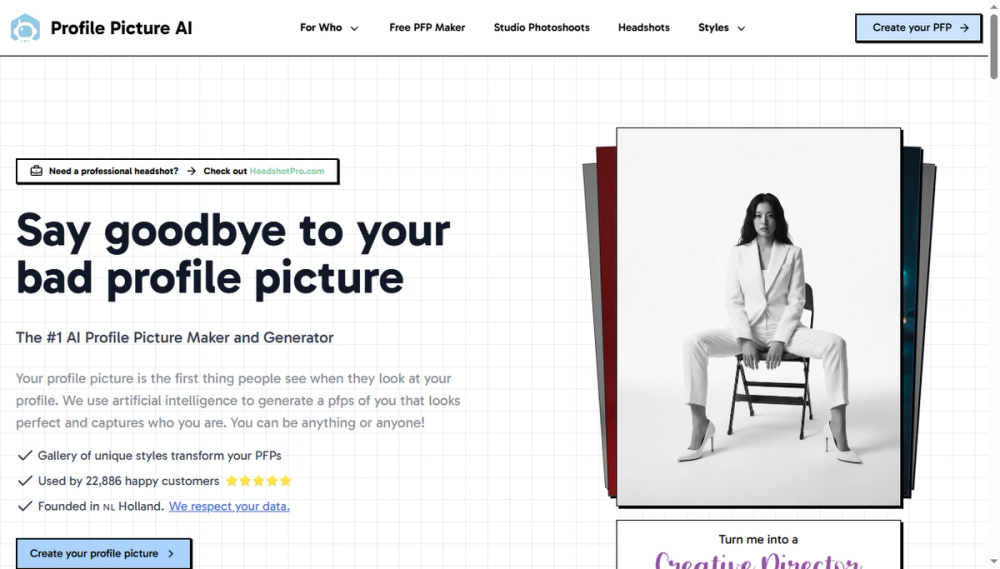 Screenshot of profile picture ai