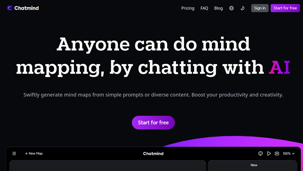 Screenshot of chatmind Screenshot of chatmind