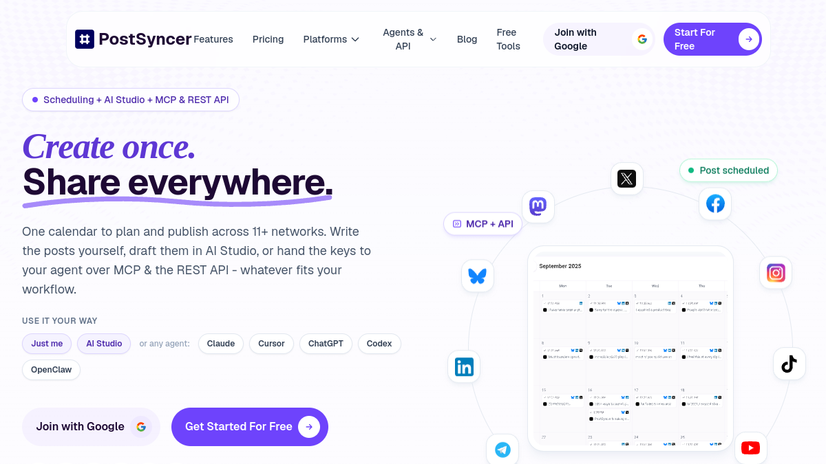 Screenshot of postsyncer