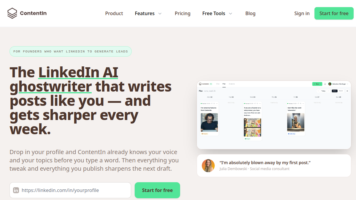 Screenshot of contentin
