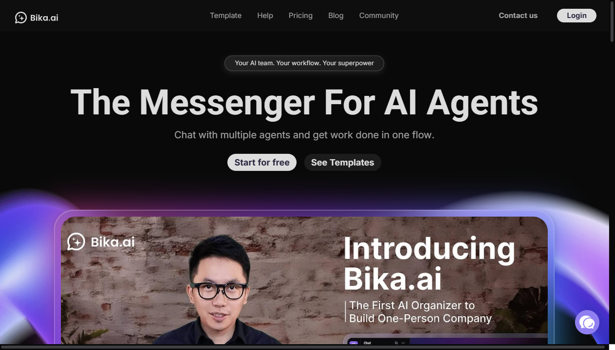 Screenshot of bika ai