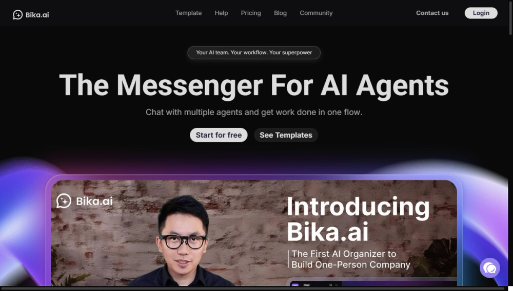 Screenshot of bika ai