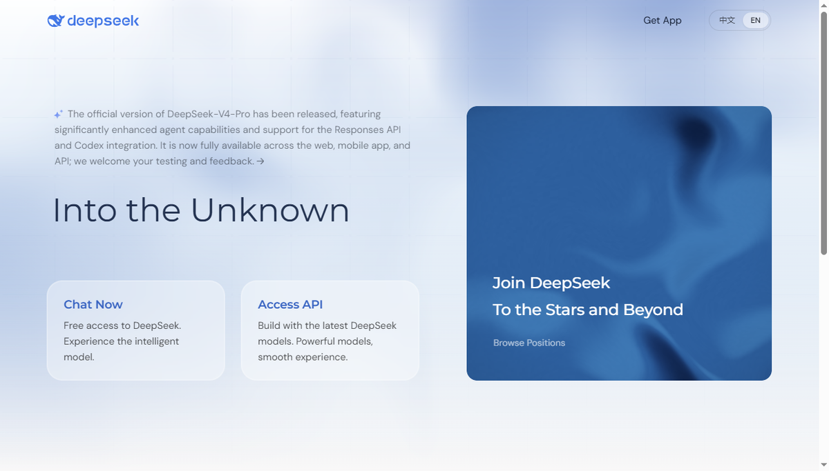Screenshot of deepseek