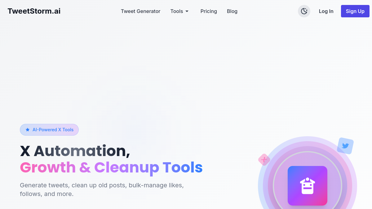 Screenshot of tweetstorm ai