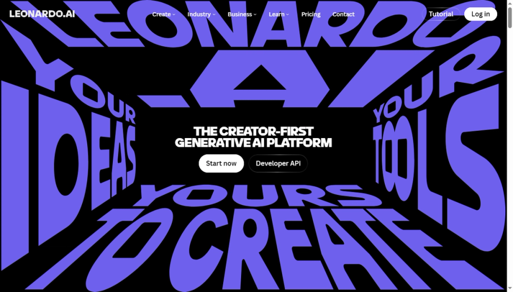 Screenshot of leonardo ai