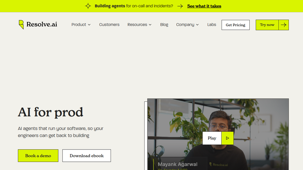 Screenshot of resolveai