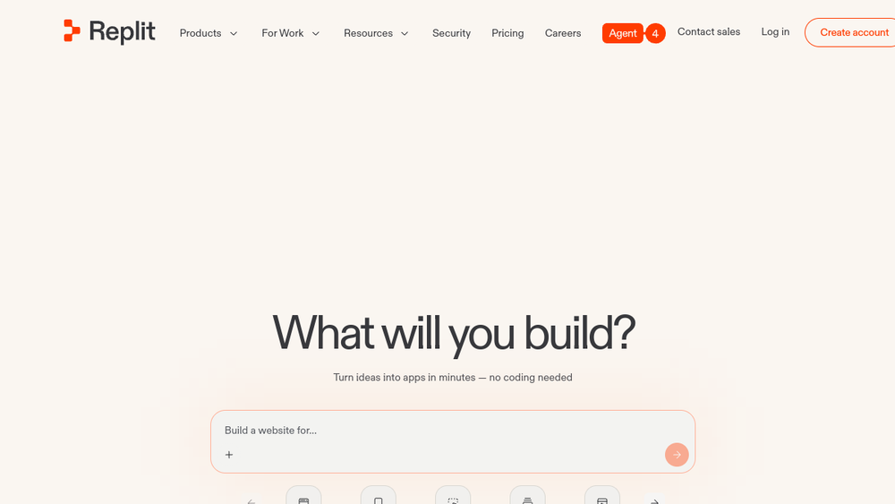 Screenshot of replit