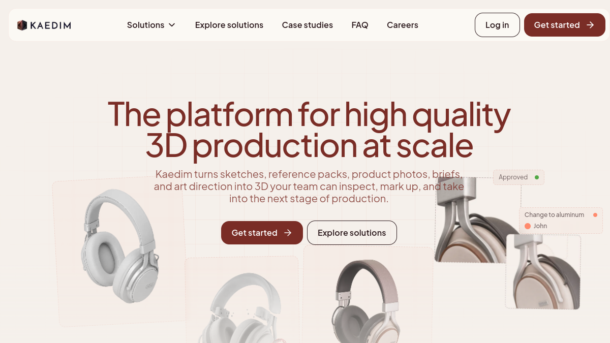 Screenshot of kaedim