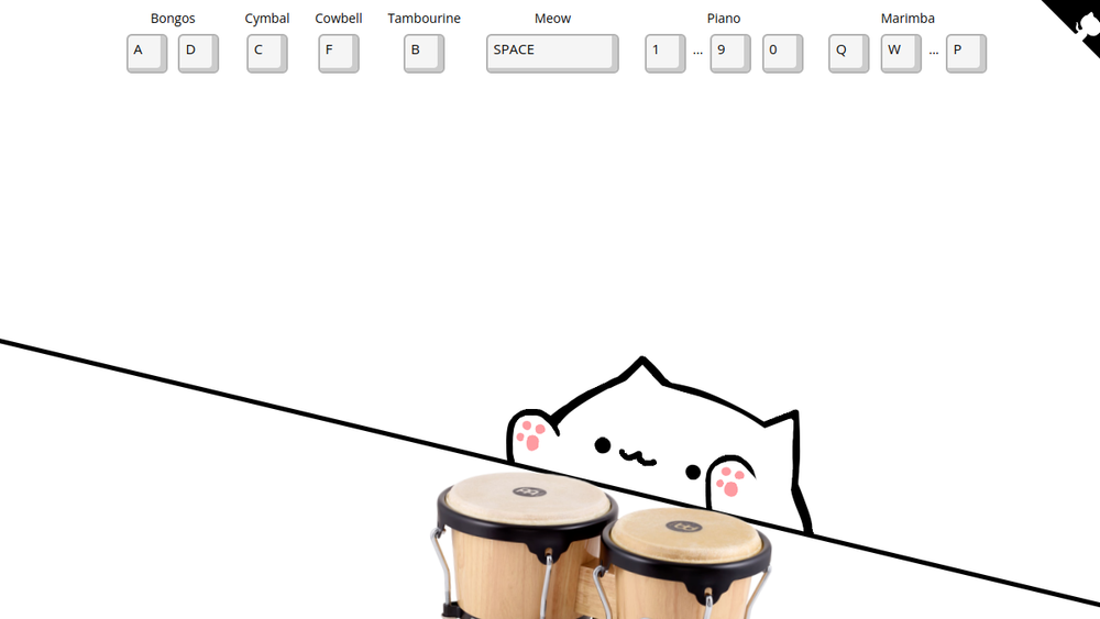 Screenshot of bongocat