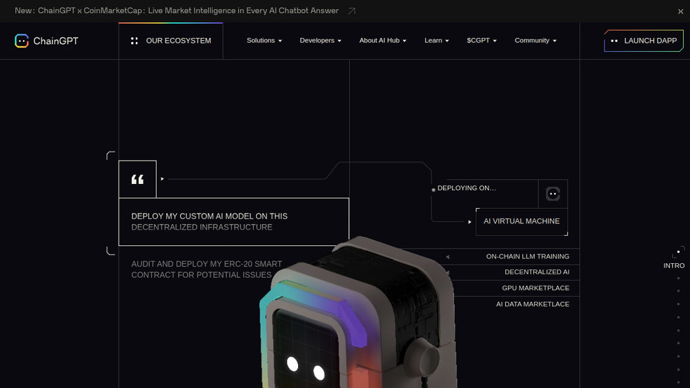 Screenshot of chaingpt