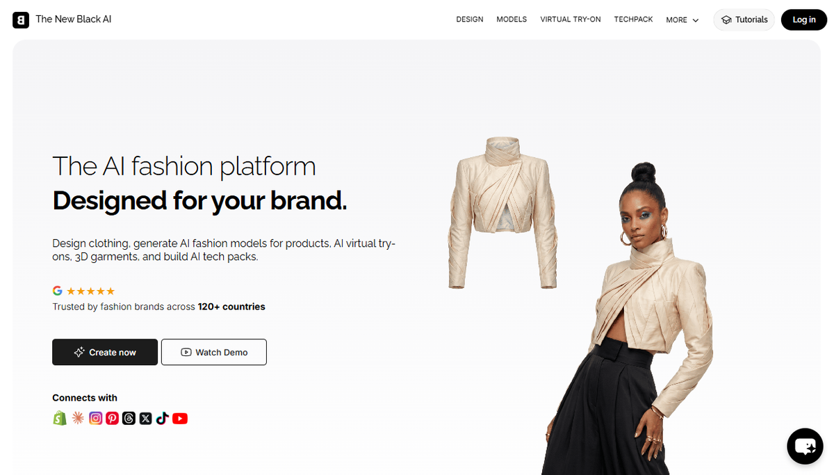 Screenshot of the new black