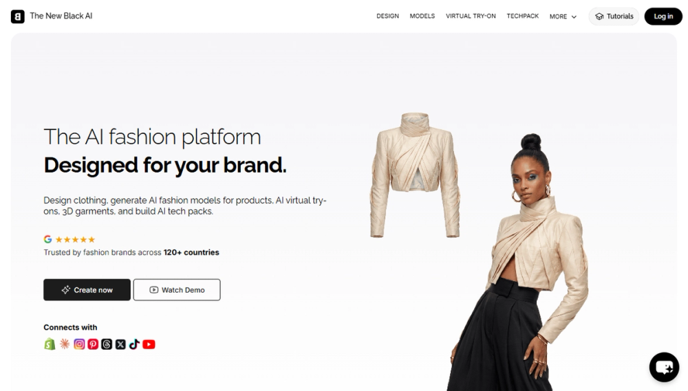 Screenshot of the new black