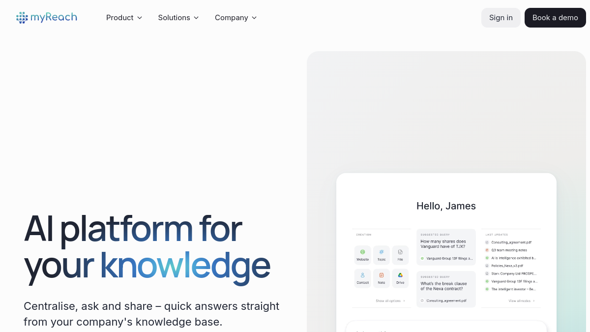 Screenshot of myreach
