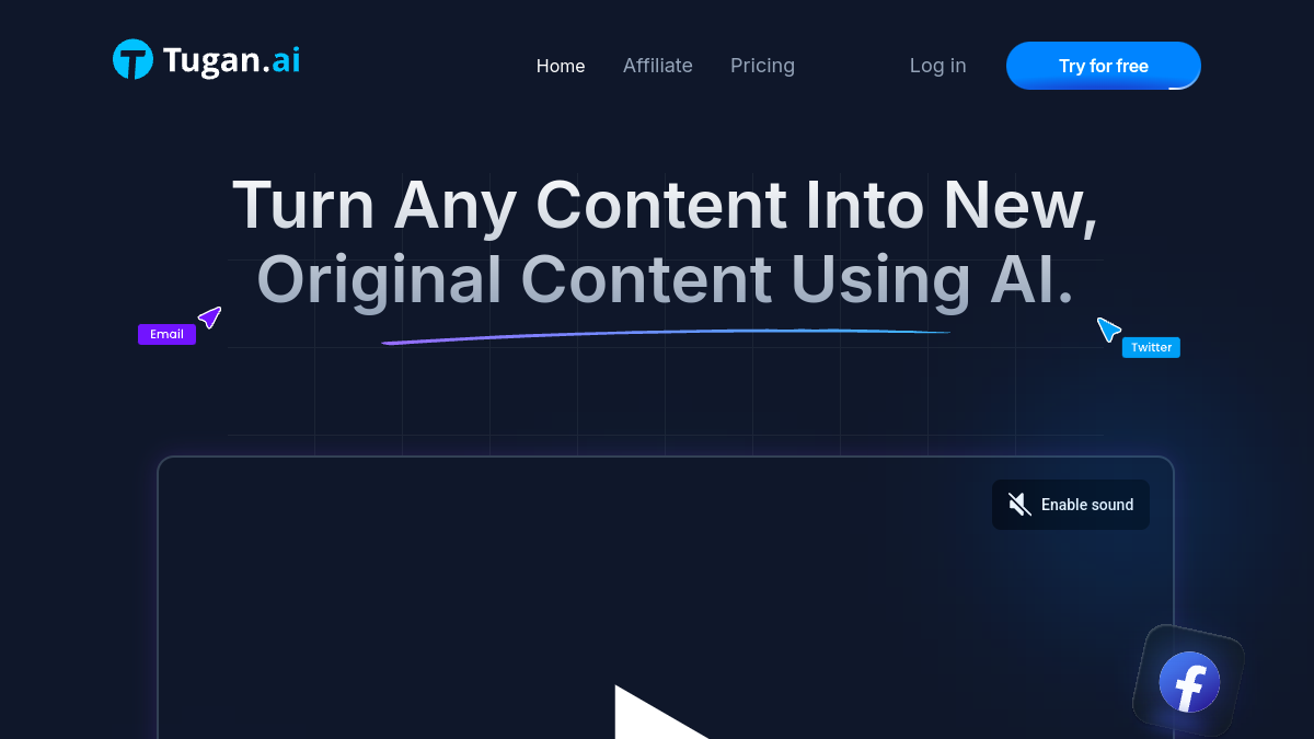 Screenshot of tugan ai